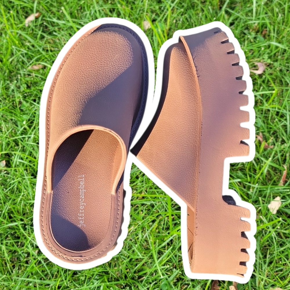 Jeffrey Campbell Brown Chunky Clogs